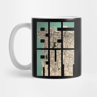 Beirut, Lebanon City Map Typography - Vintage Mug